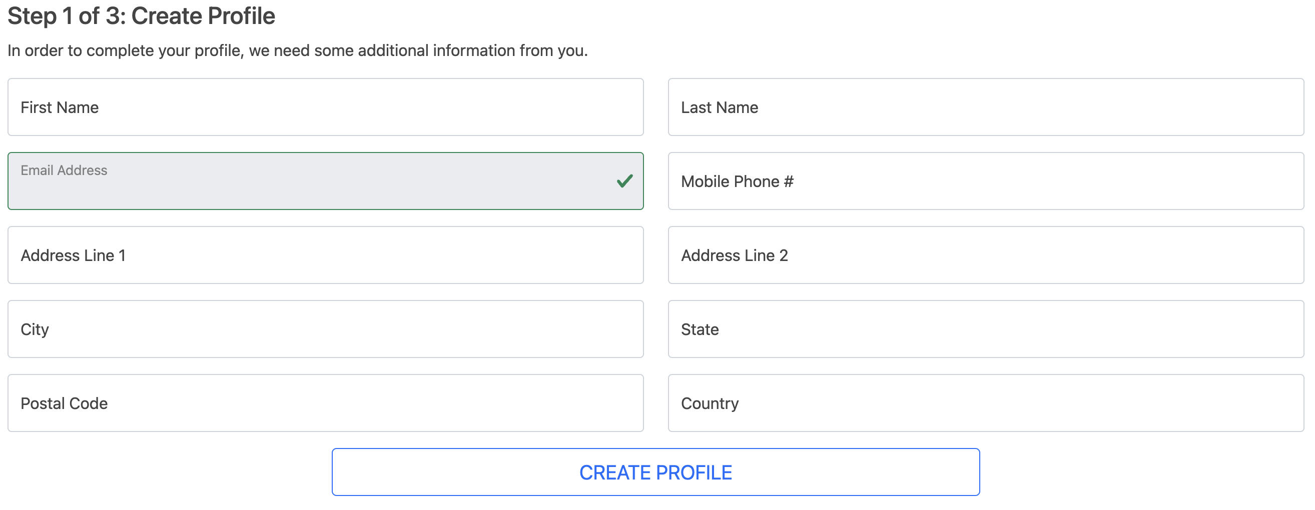 compete Charter Rode Account Profile - step 1